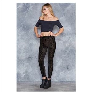 Blackmilk Burnt Velvet Leggings